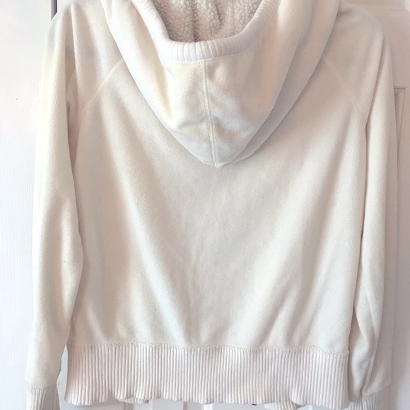 American Eagle off white plush hoodie jacket - Picture 4 of 4